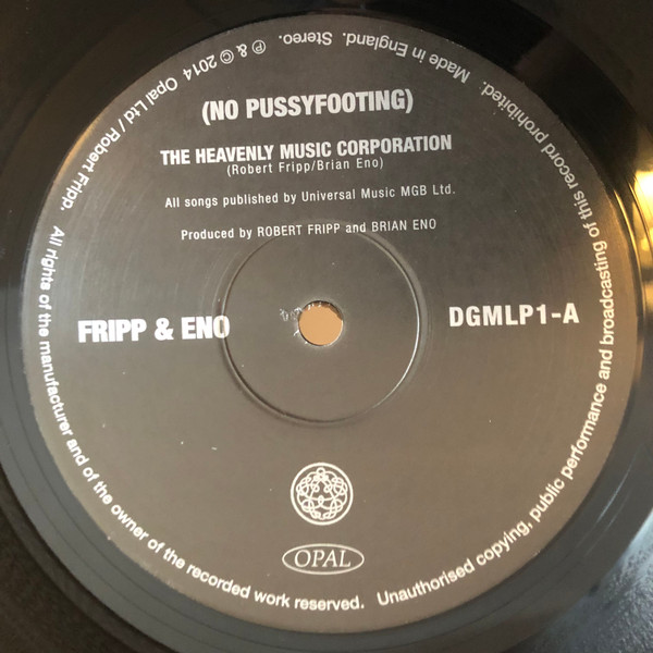 Fripp & Eno - (No Pussyfooting) | Discipline Global Mobile (DGMLP1) - 3
