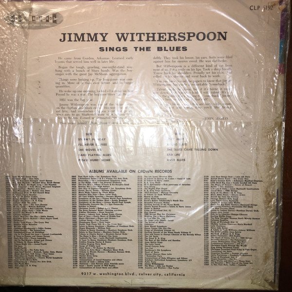 Jimmy Witherspoon - Sings The Blues | Crown Records (CLP 5192) - 2 Jimmy Witherspoon - Sings The Blues | Crown Records (CLP 5192) - 2