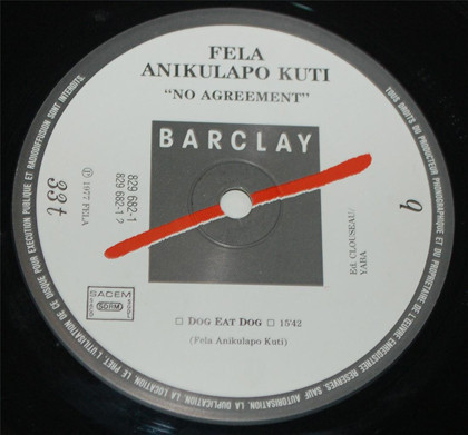 Fela Kuti And Africa 70 - No Agreement | Barclay (829 682-1) - 2