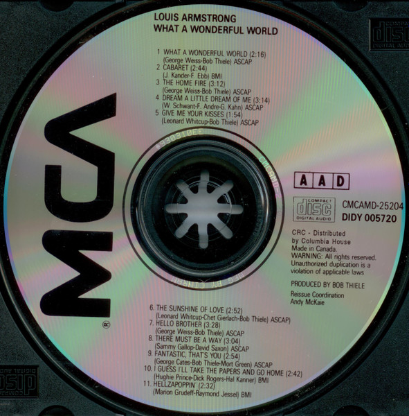Louis Armstrong - What A Wonderful World | MCA Records (CMCAMD 25204) - 3 Louis Armstrong - What A Wonderful World | MCA Records (CMCAMD 25204) - 3