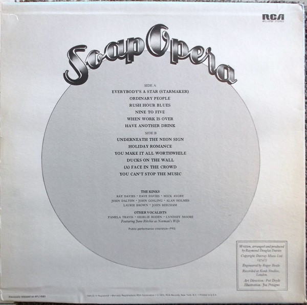 The Kinks - Soap Opera | RCA (AYL1-3750) - 2 The Kinks - Soap Opera | RCA (AYL1-3750) - 2