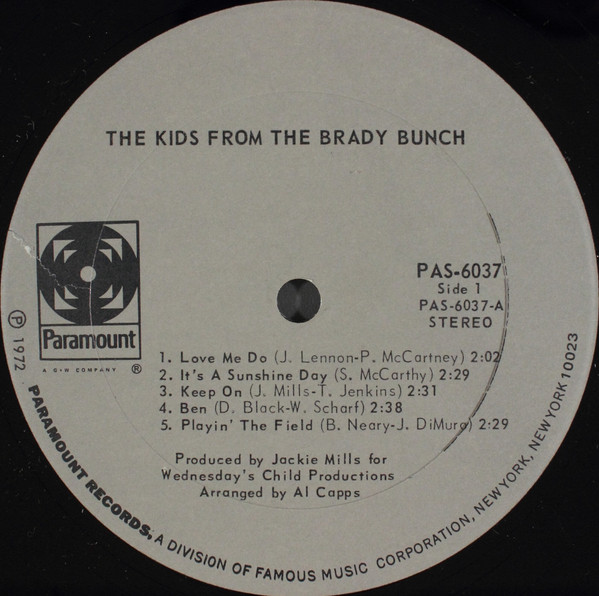 The Brady Bunch - The Kids From The Brady Bunch | Paramount Records (PAS-6037) - 3 The Brady Bunch - The Kids From The Brady Bunch | Paramount Records (PAS-6037) - 3