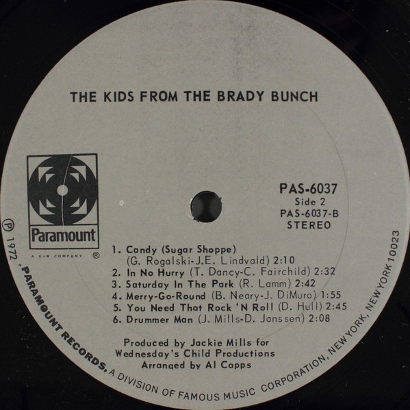 The Brady Bunch - The Kids From The Brady Bunch | Paramount Records (PAS-6037) - 4 The Brady Bunch - The Kids From The Brady Bunch | Paramount Records (PAS-6037) - 4