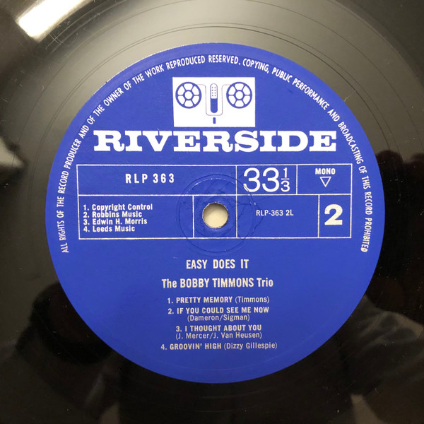 The Bobby Timmons Trio - Easy Does It | Riverside Records (RLP 363) - 4 The Bobby Timmons Trio - Easy Does It | Riverside Records (RLP 363) - 4