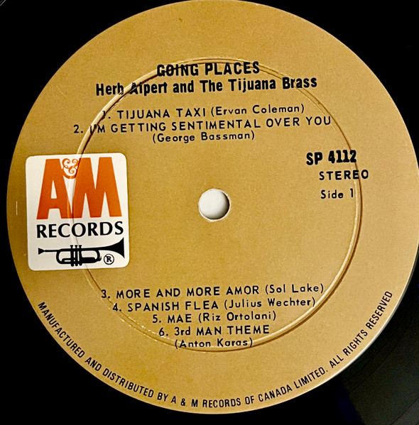 Herb Alpert & The Tijuana Brass - !!Going Places!! | A&M Records (SP-4112) - 2 Herb Alpert & The Tijuana Brass - !!Going Places!! | A&M Records (SP-4112) - 2