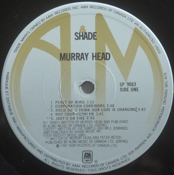 Murray Head - Shade [Vinyl] | A&M Records (SP 9083) - 3