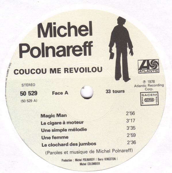 Michel Polnareff - Coucou Me Revoilou | Atlantic (50529) - 3