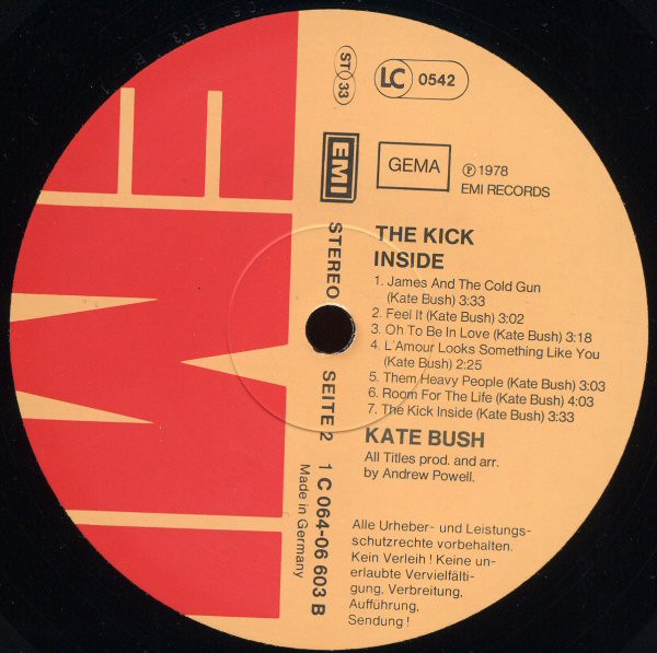 Kate Bush - The Kick Inside | EMI (1C 064-06 603) - 4 Kate Bush - The Kick Inside | EMI (1C 064-06 603) - 4