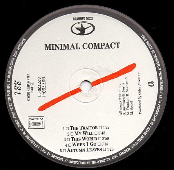 Minimal Compact - Raging Souls | Crammed Discs (827 720-1) - 2 Minimal Compact - Raging Souls | Crammed Discs (827 720-1) - 2