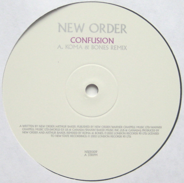 New Order - Confusion / Crystal | New State Recordings (NSER009) - 3 New Order - Confusion / Crystal | New State Recordings (NSER009) - 3