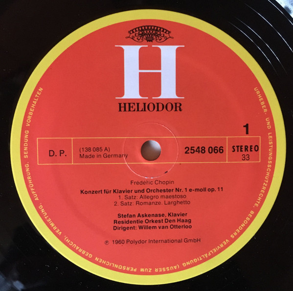 Frédéric Chopin - Stefan Askenase , Residentie Orkest , Willem Van Otterloo - Klavierkonzert Nr. 1 In E-moll, Krakowiak | Heliodor (2548 066) - 3 Frédéric Chopin - Stefan Askenase , Residentie Orkest , Willem Van Otterloo - Klavierkonzert Nr. 1 In E-moll, Krakowiak | Heliodor (2548 066) - 3