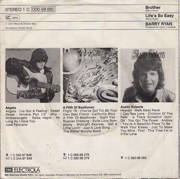 Barry Ryan - Brother | Private Stock (1C 006-98 880) - 2