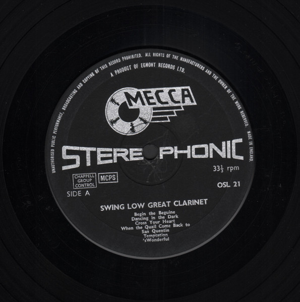 The Bay Big Band Conducted By Francis Bay - Swing Low Great Clarinet | Mecca (OSL 21) - 3