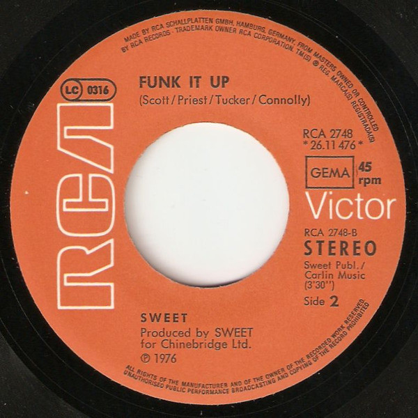 The Sweet - Lost Angels | RCA Victor (RCA 2748) - 4