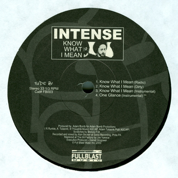 Intense - It Could Happen To You / One Glance / Know What I Mean | Full Blast Music (FB003) - 3 Intense - It Could Happen To You / One Glance / Know What I Mean | Full Blast Music (FB003) - 3