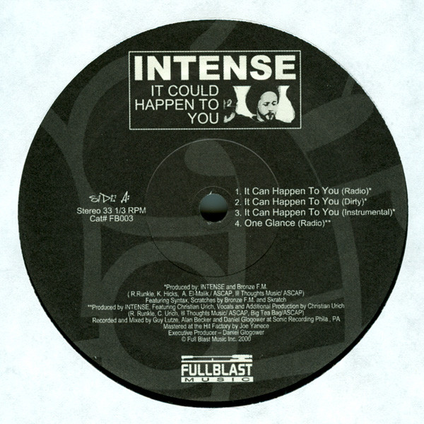 Intense - It Could Happen To You / One Glance / Know What I Mean | Full Blast Music (FB003) - 2 Intense - It Could Happen To You / One Glance / Know What I Mean | Full Blast Music (FB003) - 2