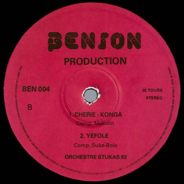 Orchestre Stukas De Lita Bembo - L'Orchestre Stukas 83 De Lita Bembo | Benson Record (BEN 004) - 4