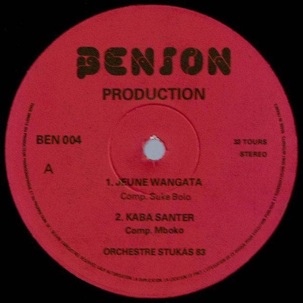 Orchestre Stukas De Lita Bembo - L'Orchestre Stukas 83 De Lita Bembo | Benson Record (BEN 004) - 3