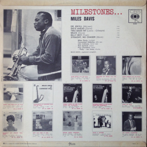 Miles Davis - Milestones | CBS (62.308) - 2