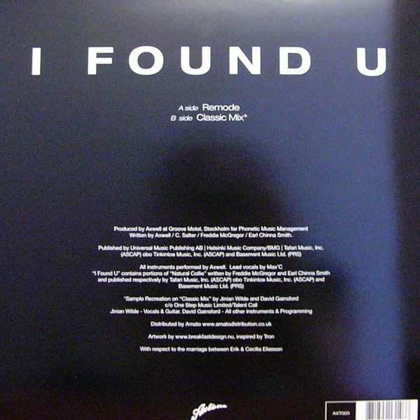 Axwell Feat. Max'C - I Found U | Axtone Records (AXT003) - 2