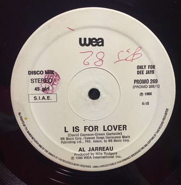 Al Jarreau / Hollywood Beyond - L Is For Lover / What's The Colour Of Money ? | WEA (PROMO 269) - main
