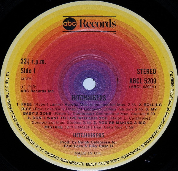 The Hitchhikers - Hitchhikers | ABC Records (ABCL 5209) - 3 The Hitchhikers - Hitchhikers | ABC Records (ABCL 5209) - 3