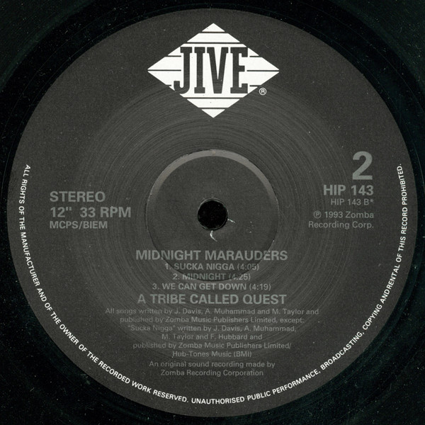 A Tribe Called Quest - Midnight Marauders | Jive (HIP 143) - 4 A Tribe Called Quest - Midnight Marauders | Jive (HIP 143) - 4