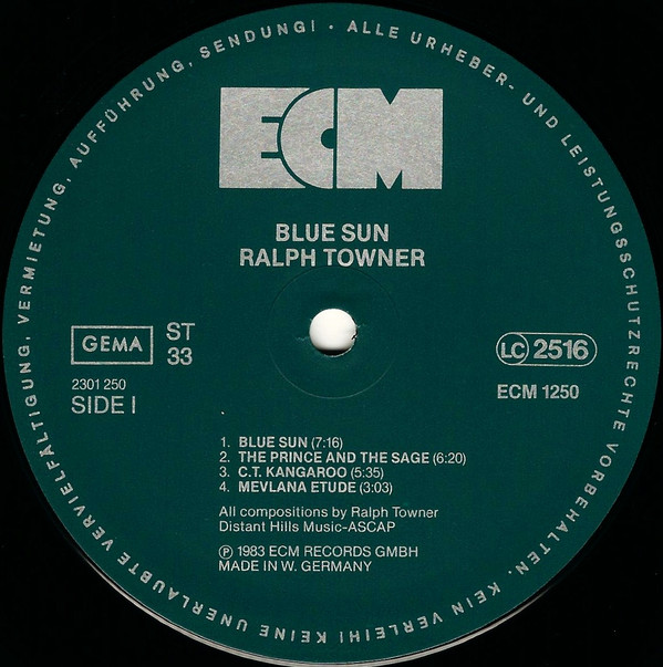 Ralph Towner - Blue Sun | ECM Records (ECM 1250) - main