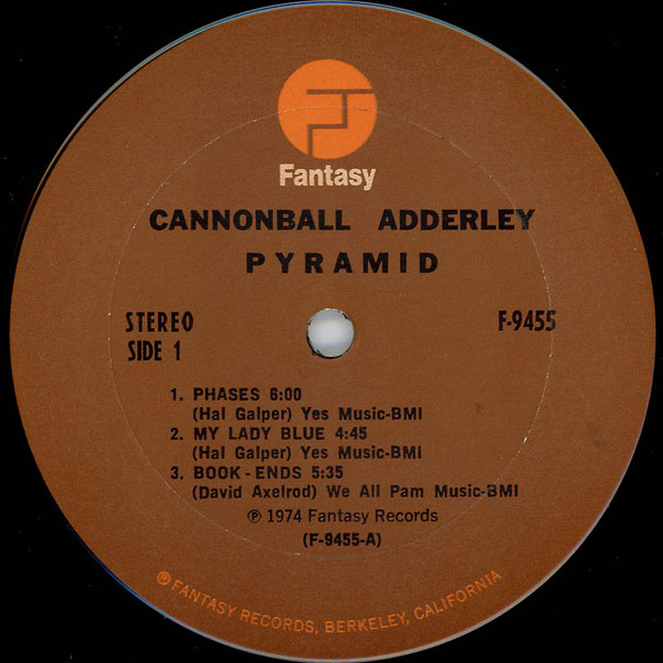 The Cannonball Adderley Quintet - Pyramid | Fantasy (F-9455) - 3