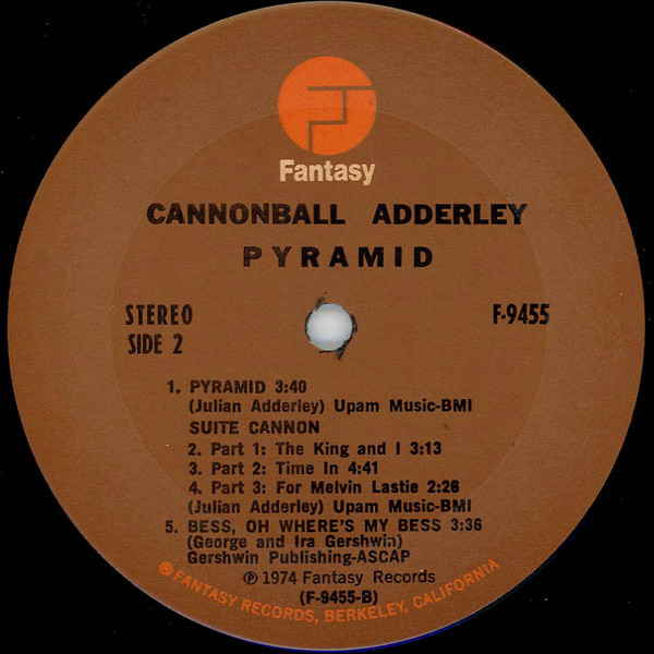 The Cannonball Adderley Quintet - Pyramid | Fantasy (F-9455) - 4