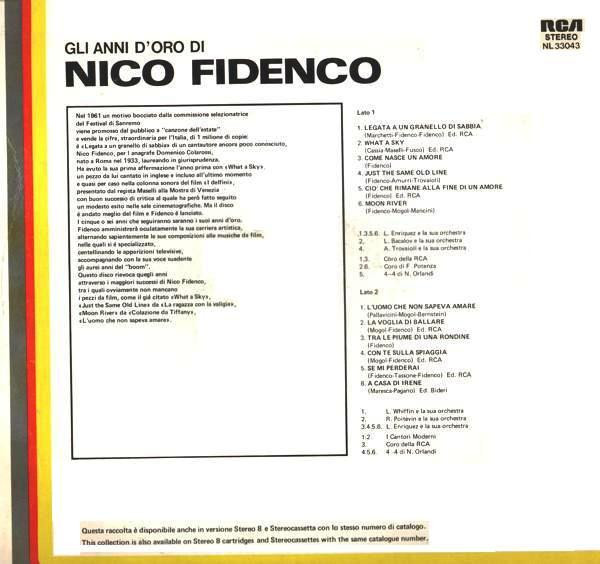 Nico Fidenco - Gli Anni D'Oro | RCA (NL 33043) - main