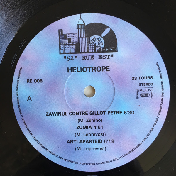 Marcel Leprévost - Heliotrope - Zawinul Contre Gillot Petré | 52e Rue Est (RE 008) - 3 Marcel Leprévost - Heliotrope - Zawinul Contre Gillot Petré | 52e Rue Est (RE 008) - 3
