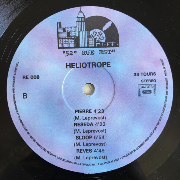 Marcel Leprévost - Heliotrope - Zawinul Contre Gillot Petré | 52e Rue Est (RE 008) - 4 Marcel Leprévost - Heliotrope - Zawinul Contre Gillot Petré | 52e Rue Est (RE 008) - 4