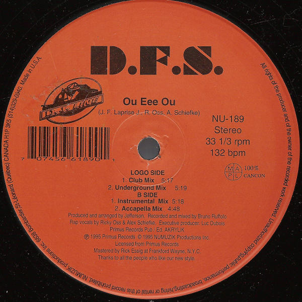 D.F.S. - Ou Eee Ou | Numuzik Inc. (NU-189)