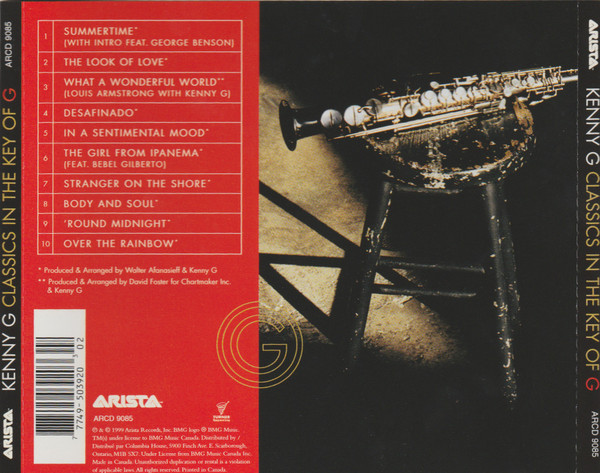 Kenny G - Classics In The Key Of G | Arista (ARCD 9085) - 2