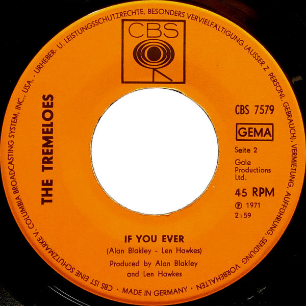 The Tremeloes - Too Late (To Be Saved) | CBS (CBS 7579) - 4