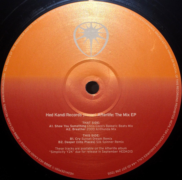 Afterlife - The Mix EP | Hed Kandi (HEDK12EP001) - 4