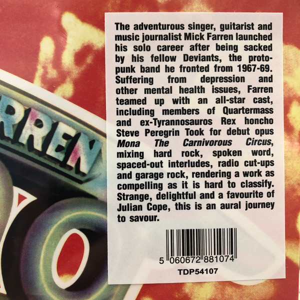 Mick Farren - Mona (The Carnivorous Circus) | Trading Places (TDP54107) - 2 Mick Farren - Mona (The Carnivorous Circus) | Trading Places (TDP54107) - 2