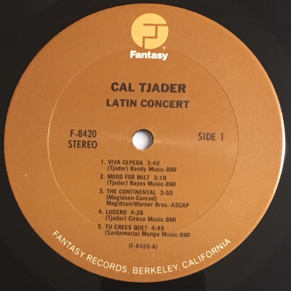 Cal Tjader - Cal Tjader's Latin Concert | Fantasy (8420) - 3 Cal Tjader - Cal Tjader's Latin Concert | Fantasy (8420) - 3