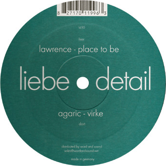 Agaric / Lawrence - Virke / Place To Be | liebe*detail (ld10) - main