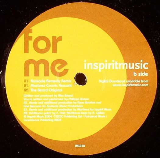 The Beard Ft. Philippa Hanna - For Me | Inspirit Music (IML 018) - main The Beard Ft. Philippa Hanna - For Me | Inspirit Music (IML 018) - main