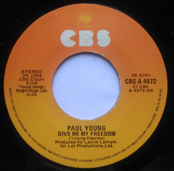 Paul Young - Everything Must Change | CBS (CBS A 4972) - 4