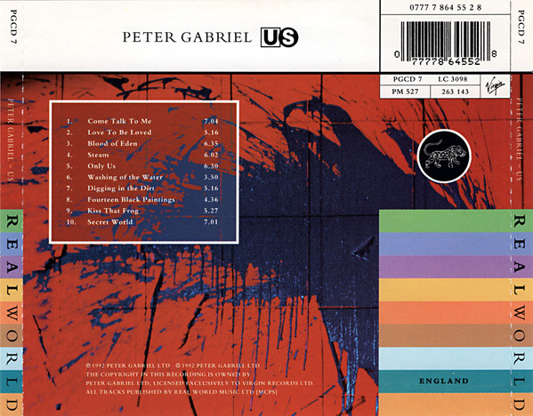 Peter Gabriel - Us | Real World Records (PGCD 7) - 2