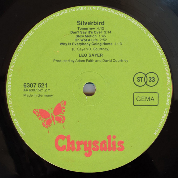 Leo Sayer - Silverbird | Chrysalis (6307 521) - 4