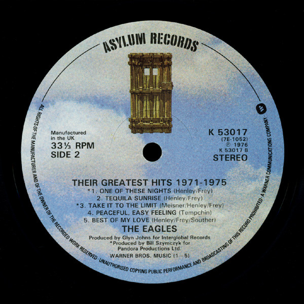 Eagles - Their Greatest Hits (1971-1975) | Asylum Records (K53017 Ⓢ) - 4