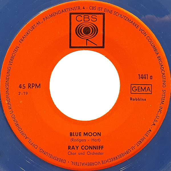 Ray Conniff And His Orchestra & Chorus - Blue Moon | CBS (1441) - 3