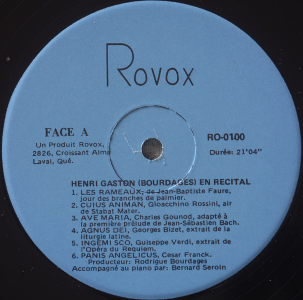 Henri Gaston - En Récital | Rovox (RO-00100) - 3 Henri Gaston - En Récital | Rovox (RO-00100) - 3
