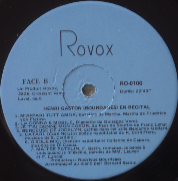 Henri Gaston - En Récital | Rovox (RO-00100) - 4 Henri Gaston - En Récital | Rovox (RO-00100) - 4