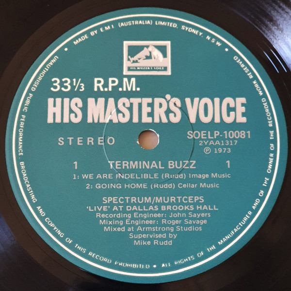 Spectrum / Indelible Murtceps - Terminal Buzz | His Master's Voice (SOELP10081/2) - 4 Spectrum / Indelible Murtceps - Terminal Buzz | His Master's Voice (SOELP10081/2) - 4