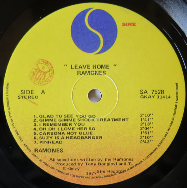 Ramones - Leave Home | Sire (SA 7528) - 3 Ramones - Leave Home | Sire (SA 7528) - 3